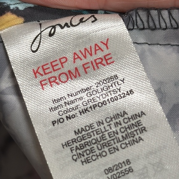 Joules Golightly Grey Ditsy Raincoat SZ 4 Travel packable floral spring EUC - Picture 5 of 7